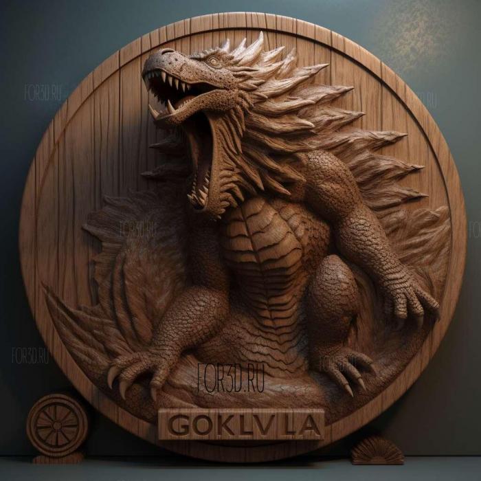 Godzilla vsKong movie 1 stl model for CNC