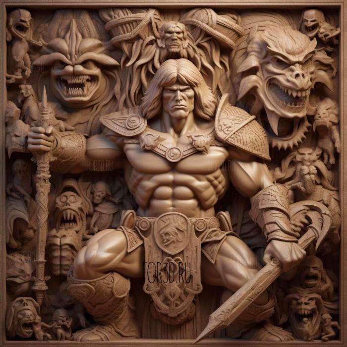 He Man and the Masters of the Universe TV series 3 stl model for CNC