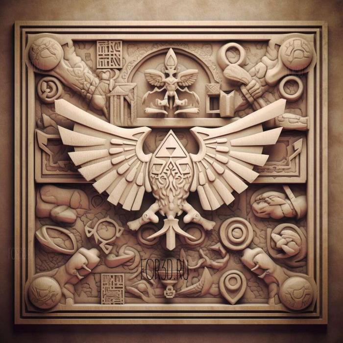 The Legend of Zelda Skyward Sword 4 stl model for CNC