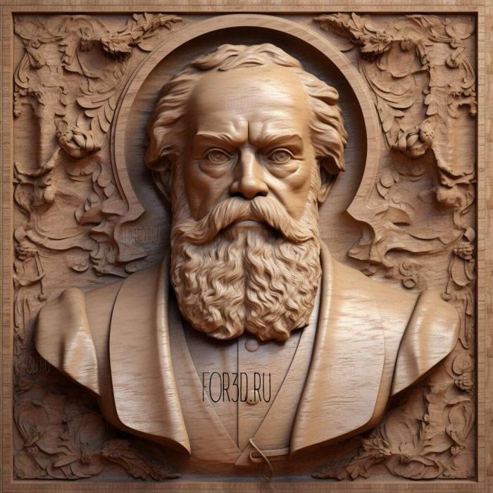 Shekhtel Fyodor Franz albert 3 stl model for CNC