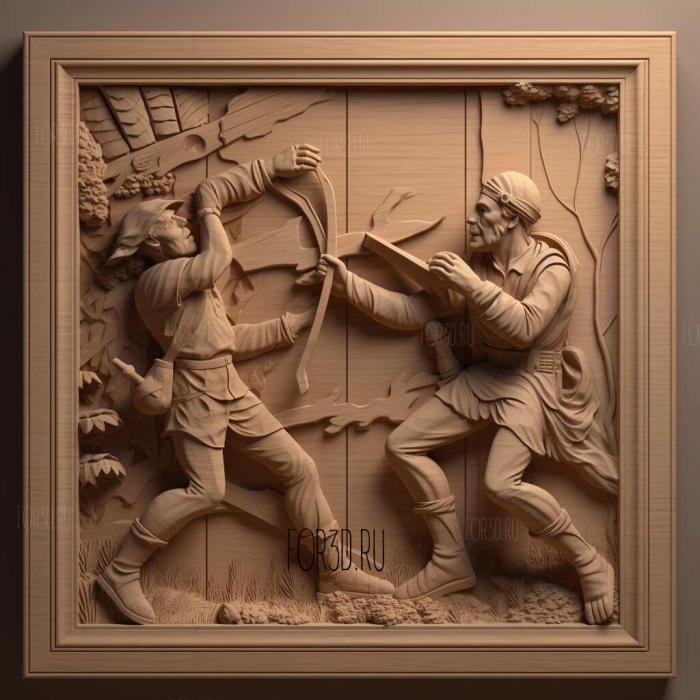 The Showdown Effect 3 stl model for CNC