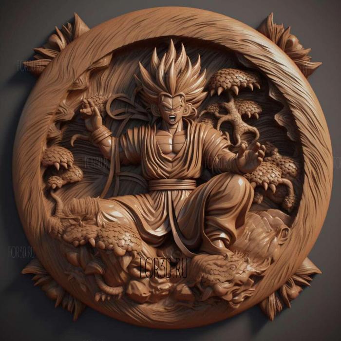 st Son Goku Kakarrot 3 stl model for CNC