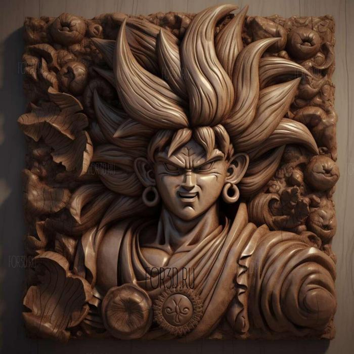 st Son Goku Kakarrot 4 stl model for CNC