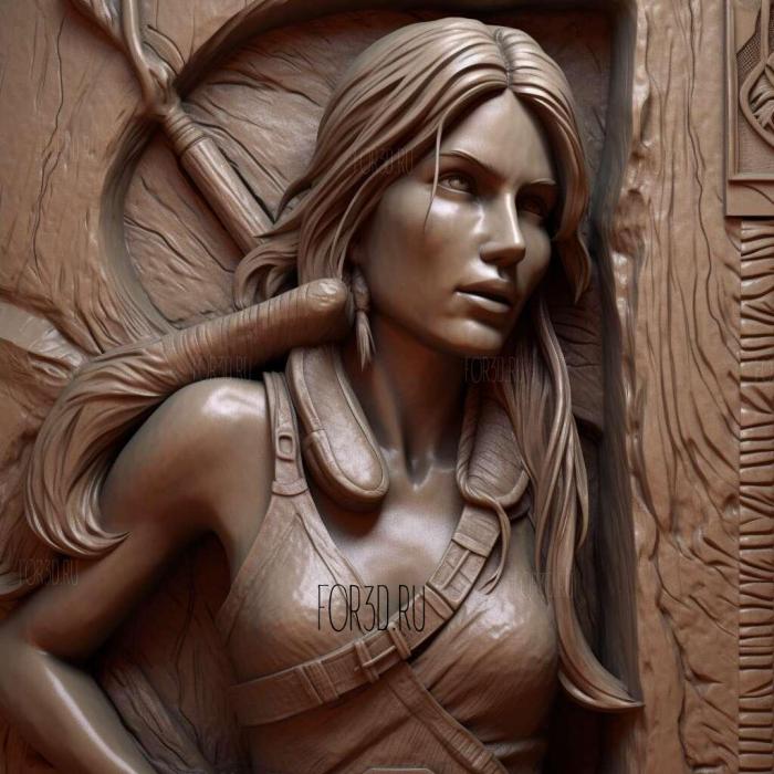 Lara Croft from Tomb Raider 3 stl model for CNC