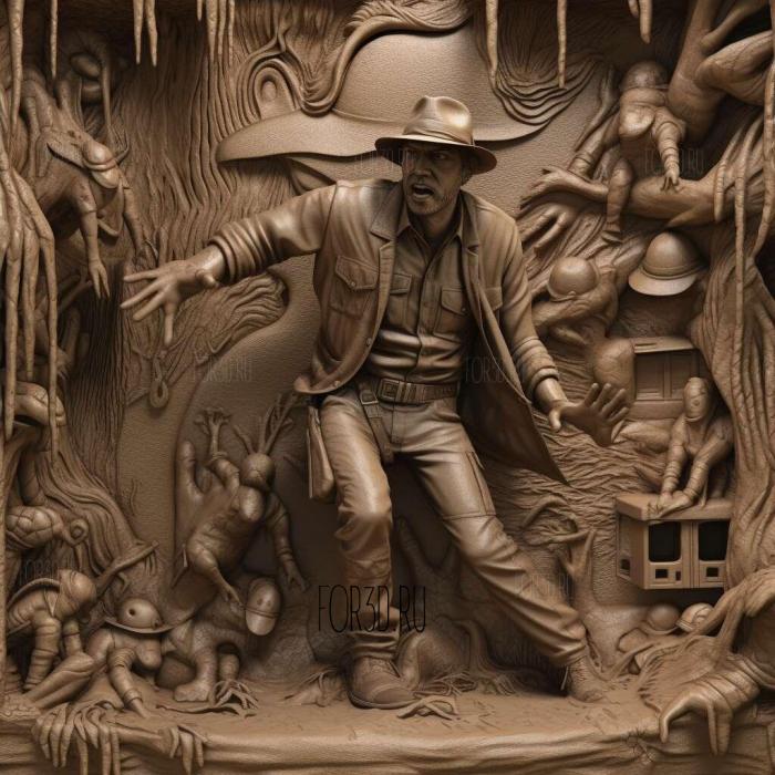 Indiana Jones and the Fate of Atlantis 4 stl model for CNC