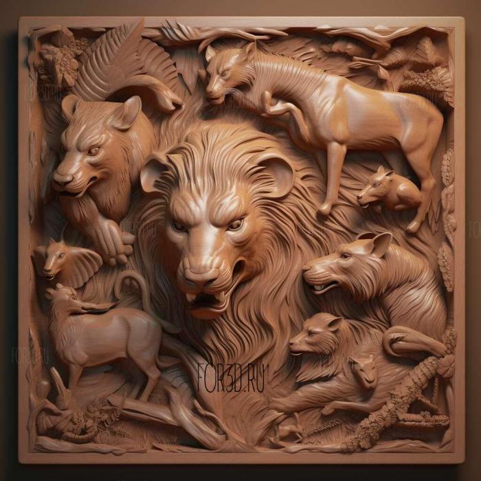 Animal Kingdom series 3 stl model for CNC