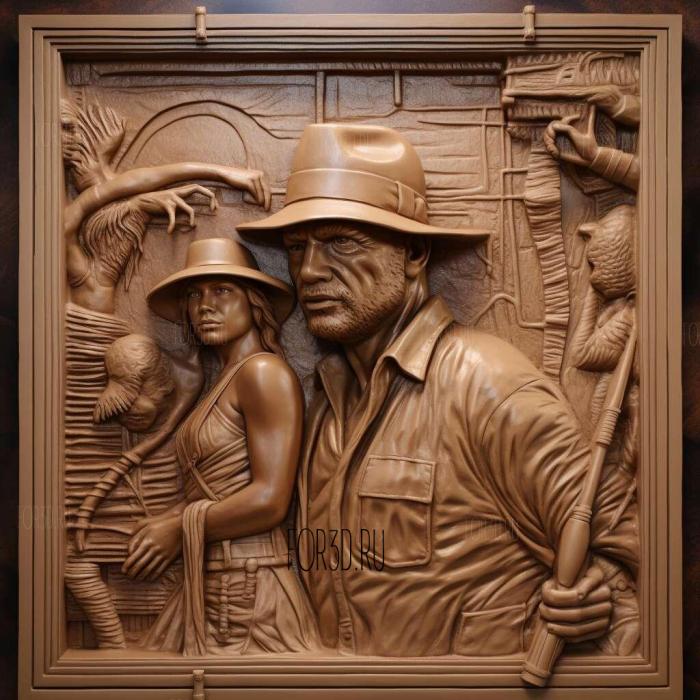 Indiana Jones and the LaCrusade 4 stl model for CNC