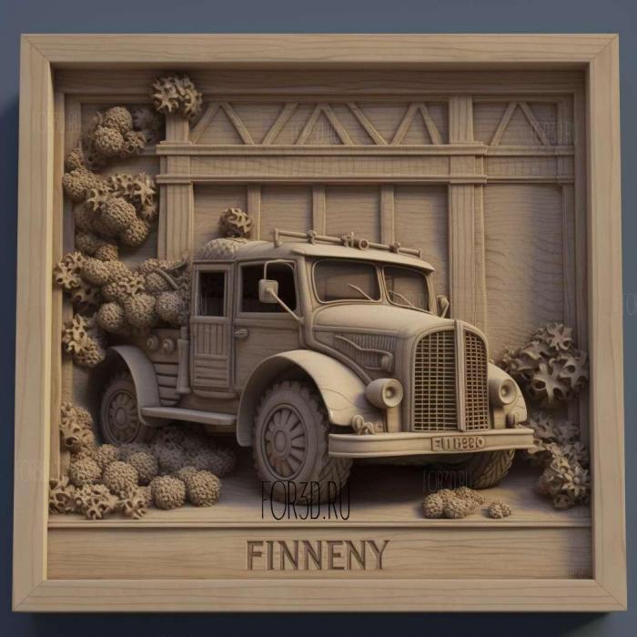 Finley the Fire Engine TV series 3 stl model for CNC