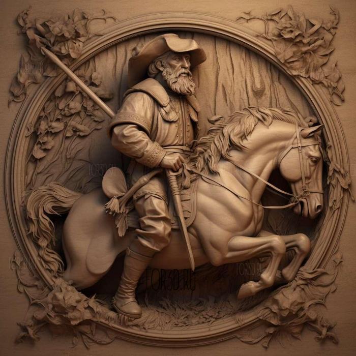 Don Quixote Cervantes 1605 1615 2 3d stl модель для ЧПУ