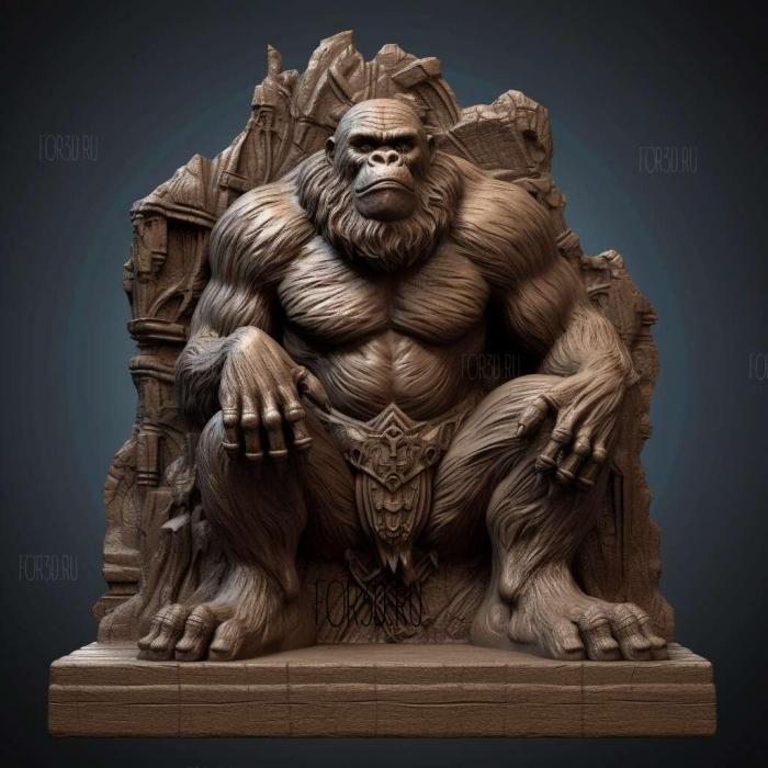 king kong 3d model 4 stl model for CNC