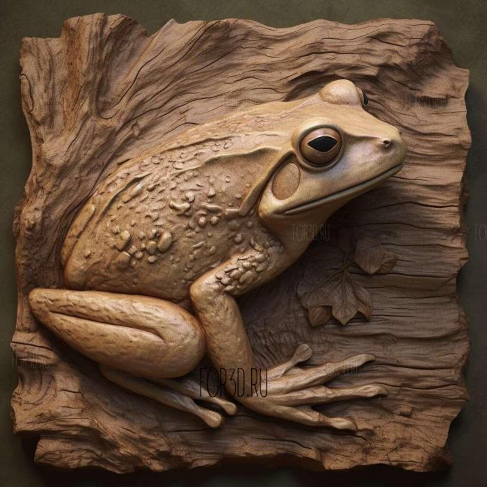 One froggy evening 1 stl model for CNC