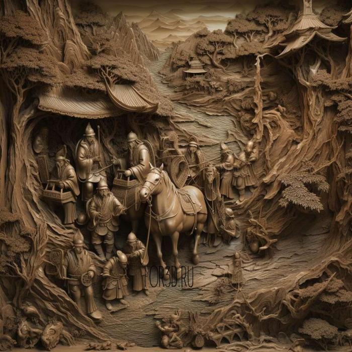 Journey to the WeWu Chengen circa 1592 3 stl model for CNC