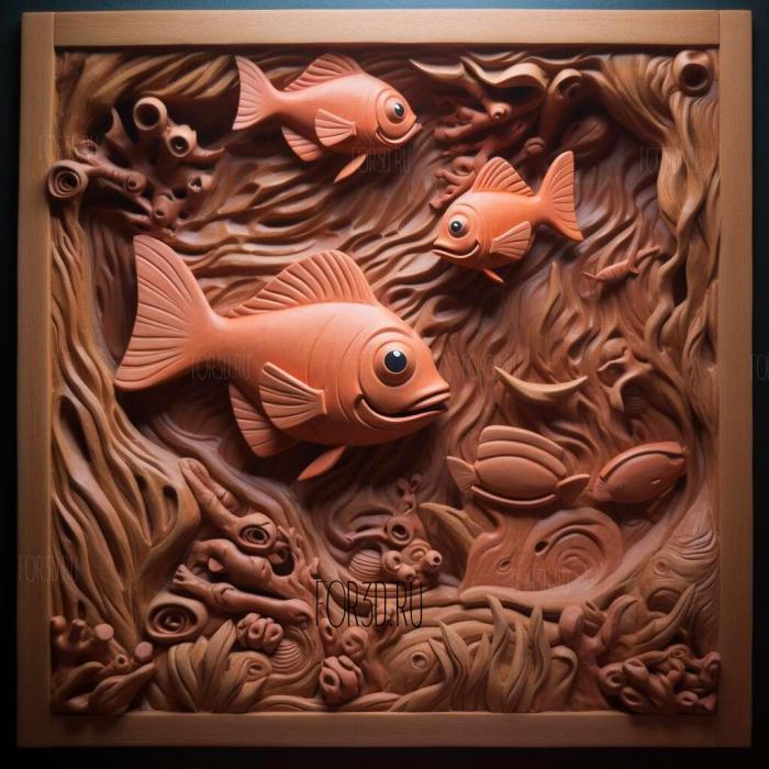 Finding Nemo movie 3 stl model for CNC