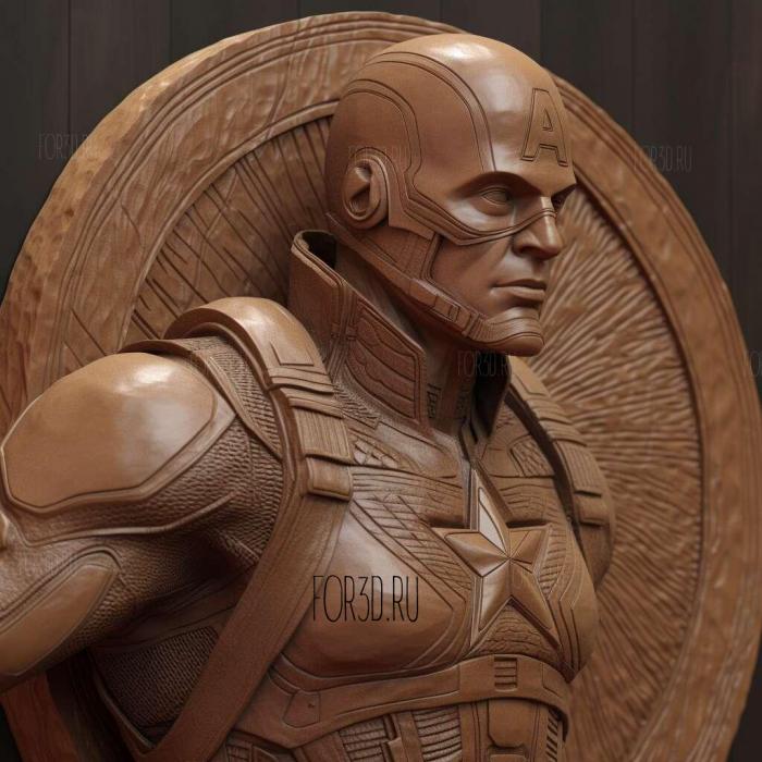 Captain America MARVEL OC 1 stl model for CNC