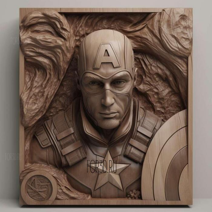 Captain America MARVEL OC 2 stl model for CNC