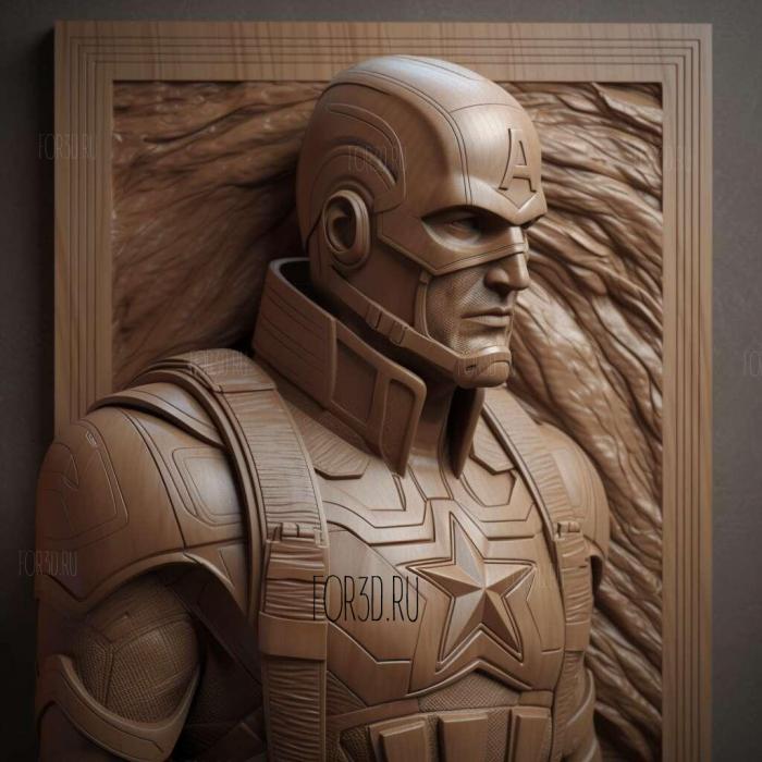 Captain America MARVEL OC 3 stl model for CNC