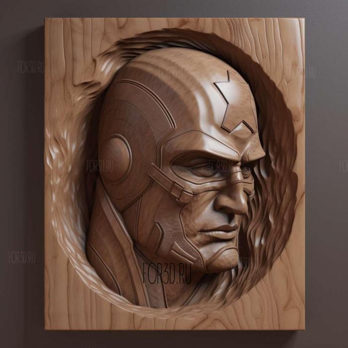 Captain America MARVEL OC 4 stl model for CNC