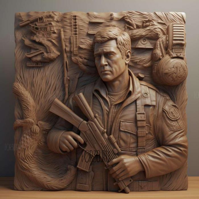 Jack Ryan TV series 4 stl model for CNC