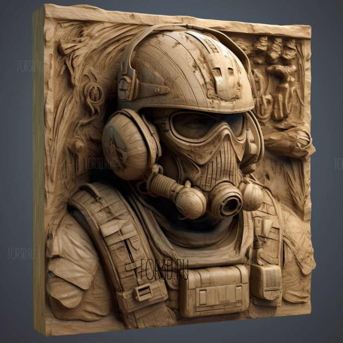 Call of Duty FineHour 3 stl model for CNC