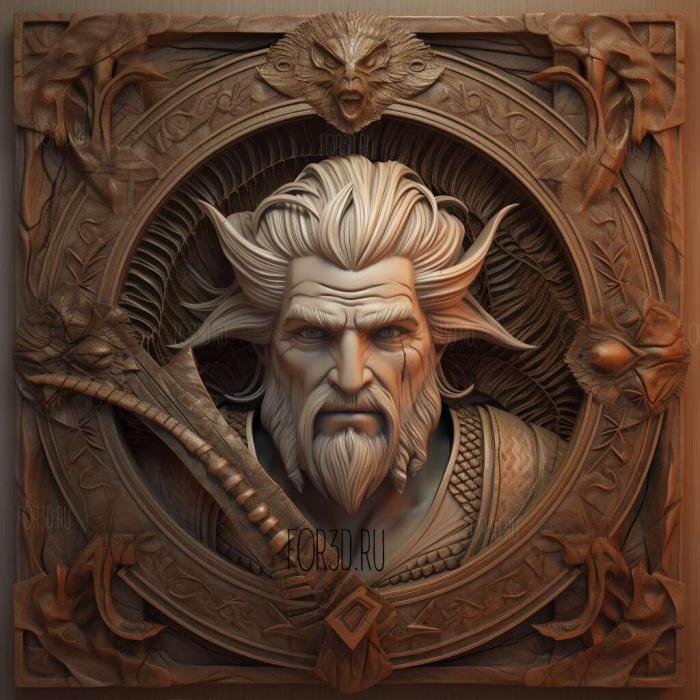 Geralt The Witcher 2 stl model for CNC