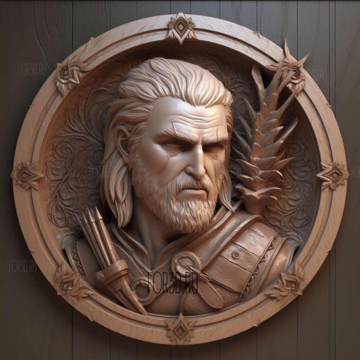 Geralt The Witcher 4 stl model for CNC