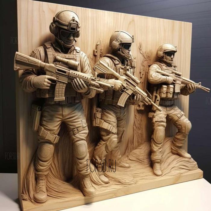 Call of Duty Strike Team 2 stl model for CNC