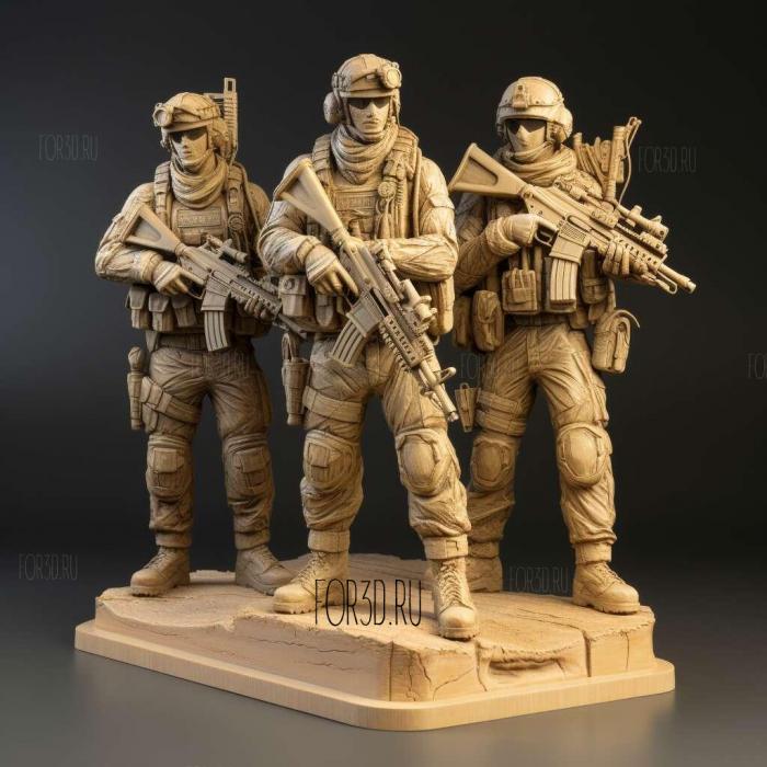 Call of Duty Strike Team 4 stl model for CNC