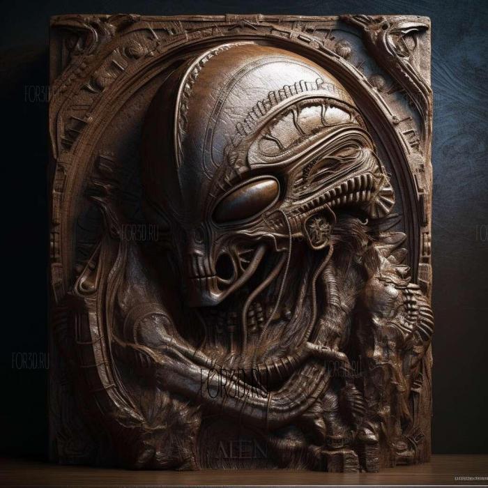 stl The Alien movie 3 stl model for CNC