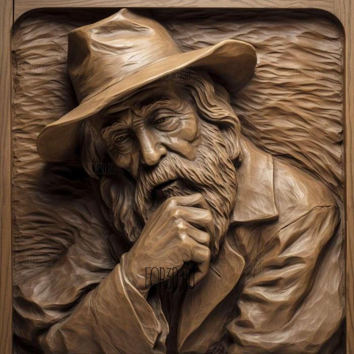 A Song about Myself Walt Whitman 1855 4 stl model for CNC