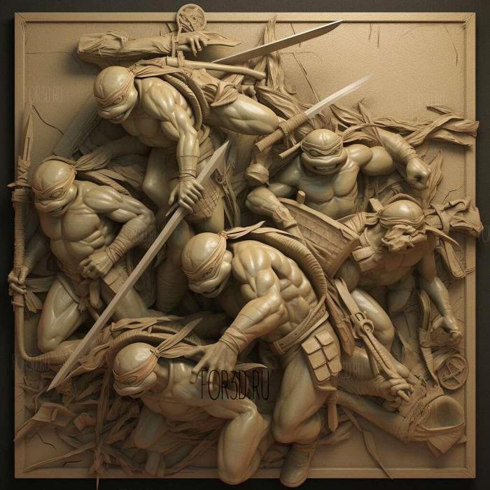 Teenage Mutant Ninja Turtles 2003 3 stl model for CNC