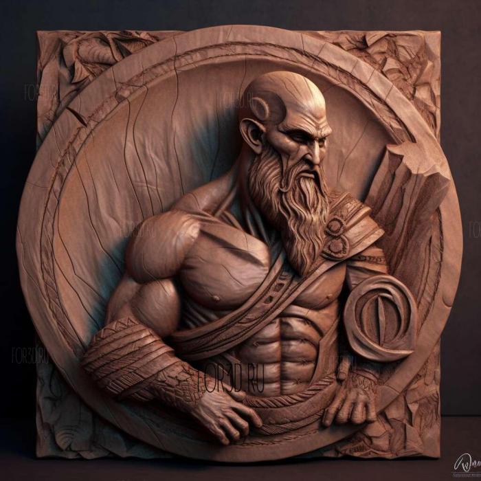 Kratos God of War series 1 stl model for CNC