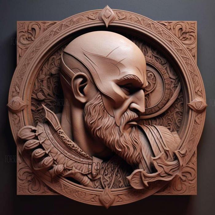 Kratos God of War series 2 stl model for CNC