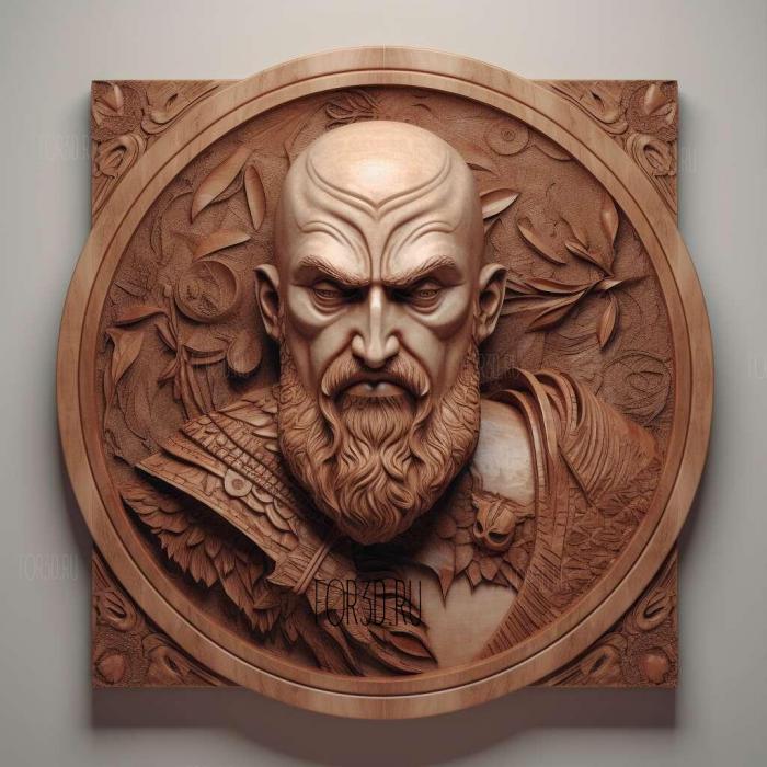 Kratos God of War series 4 stl model for CNC