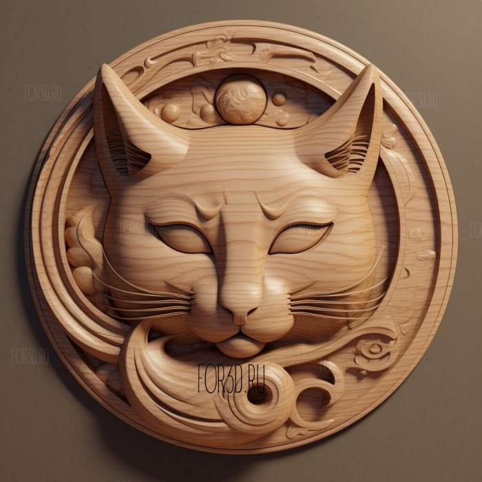 Cat Moon from Sailor Moon 1 stl model for CNC