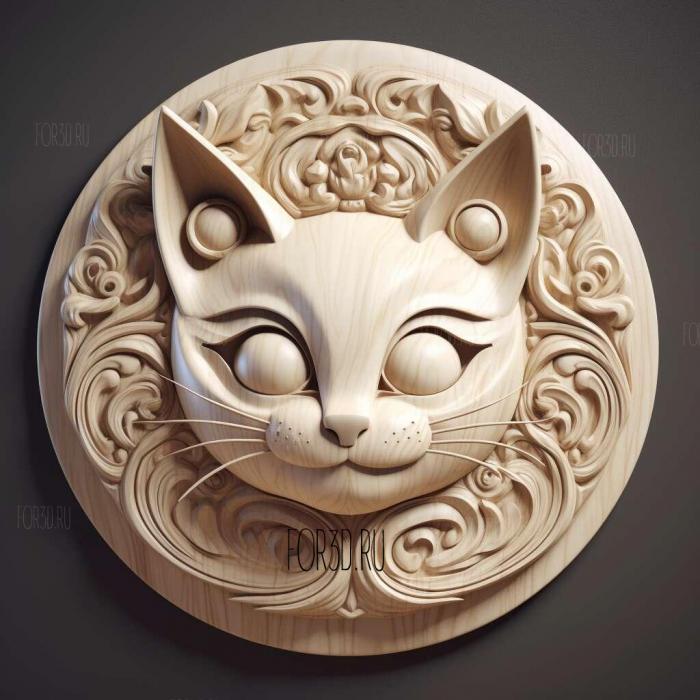 Cat Moon from Sailor Moon 3 stl model for CNC