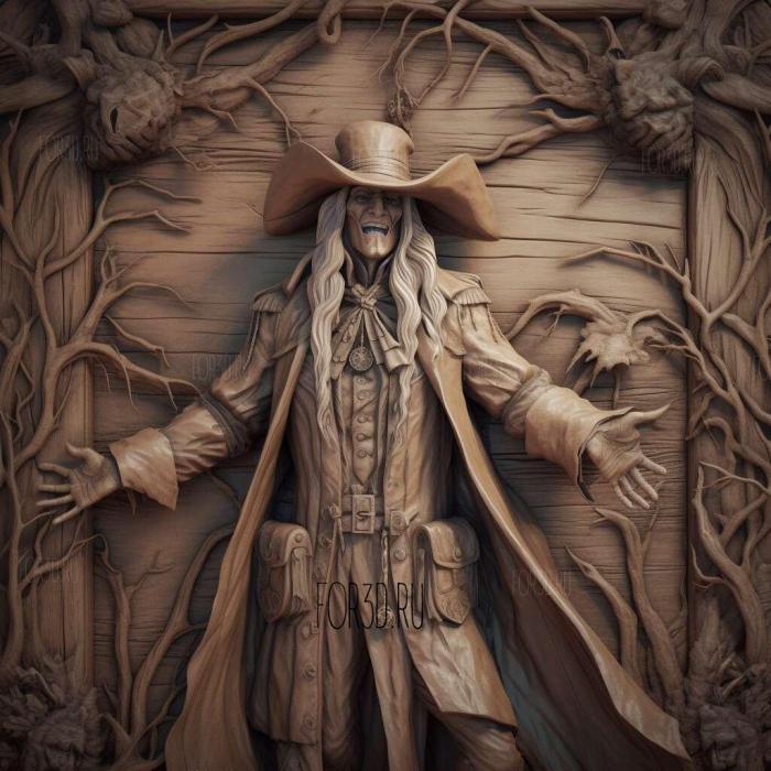 Alucard FROM the antihero of the manga Hellsing 1 3d stl модель для ЧПУ