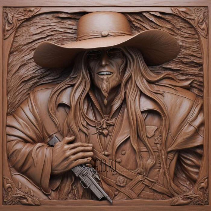 Alucard FROM the antihero of the manga Hellsing 2 stl model for CNC