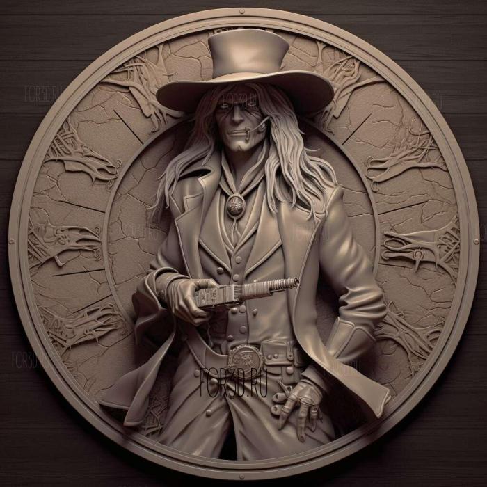 Alucard FROM the antihero of the manga Hellsing 3 stl model for CNC