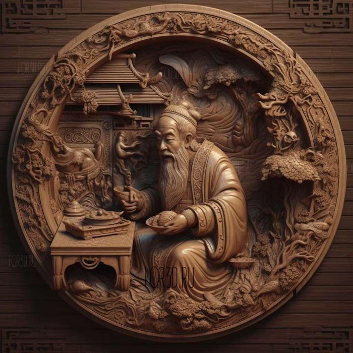 stl Taoist magician Chong Woo chee movie 2 stl model for CNC