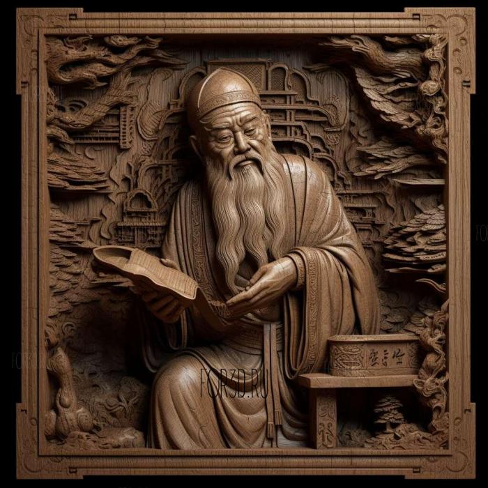 stl Taoist magician Chong Woo chee movie 3 stl model for CNC