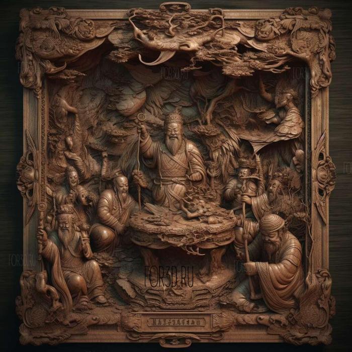 stl Taoist magician Chong Woo chee movie 4 stl model for CNC