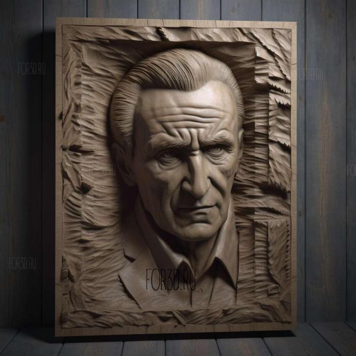 Oskar Schindler Schindlers ListLiam Neeson 4 stl model for CNC