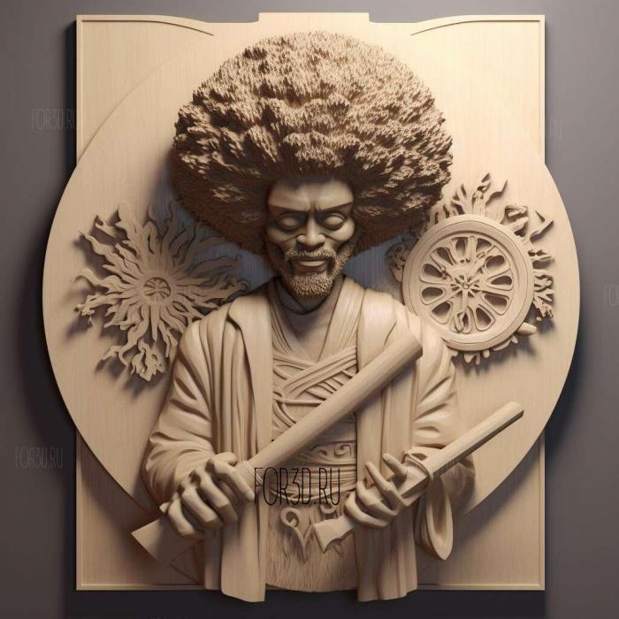 Afro Samurai series 1 stl model for CNC