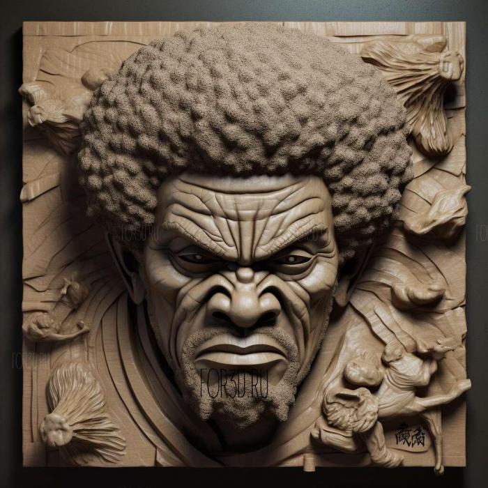 Afro Samurai series 4 stl model for CNC