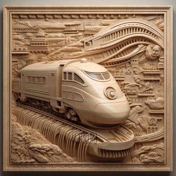 Bullet Train movie 1 stl model for CNC