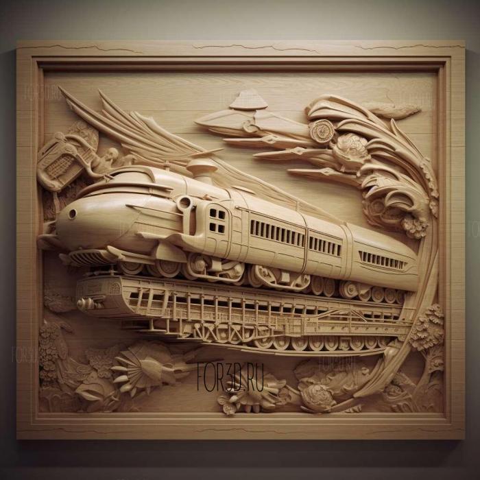 Bullet Train movie 4 stl model for CNC