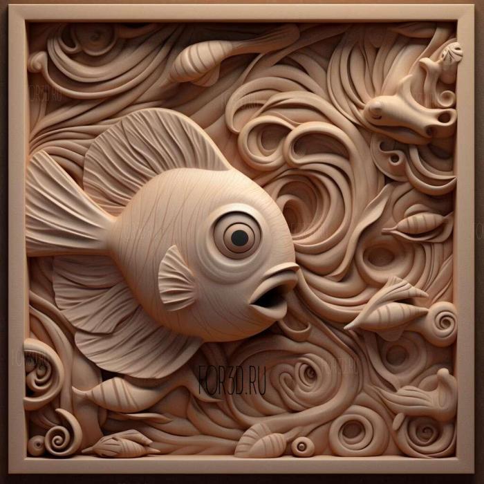 st Dori FROM In Search of Nemo 1 stl model for CNC