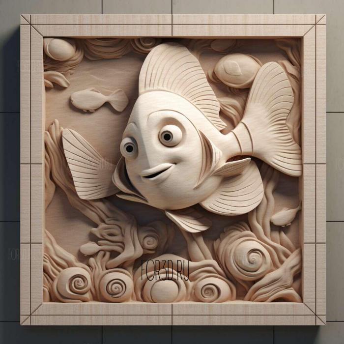 st Dori FROM In Search of Nemo 3 stl model for CNC