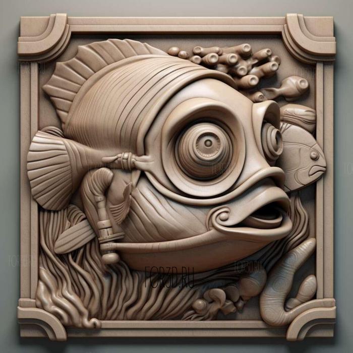 st Dori FROM In Search of Nemo 4 stl model for CNC