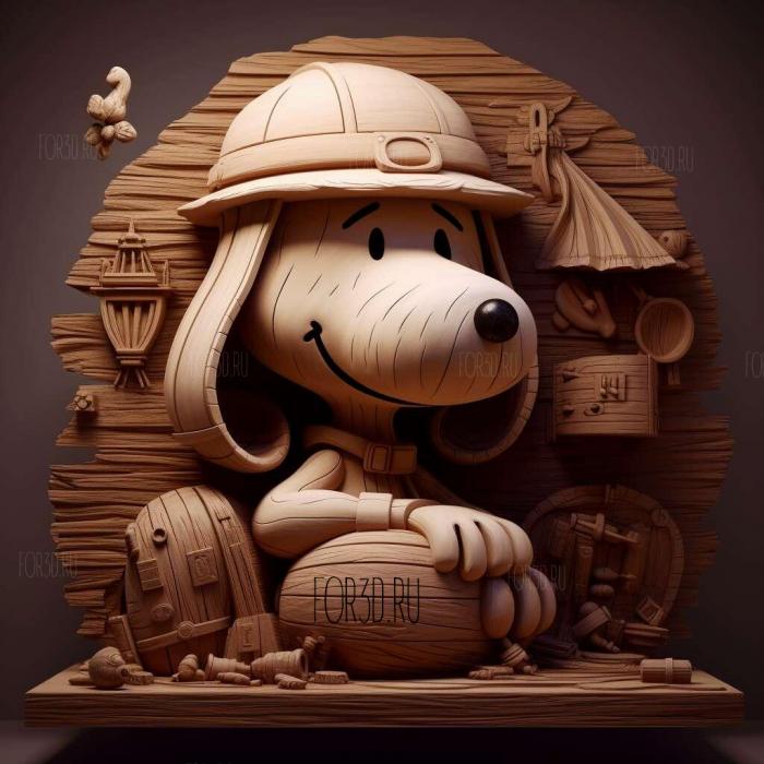  Snoopy FROM PinatsPeanuts 3 3d stl модель для ЧПУ